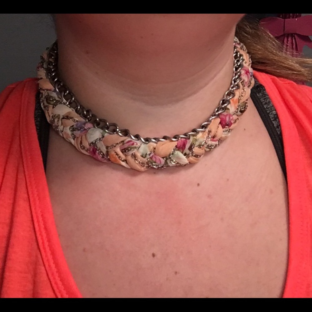 Chain Floral Statement Necklace