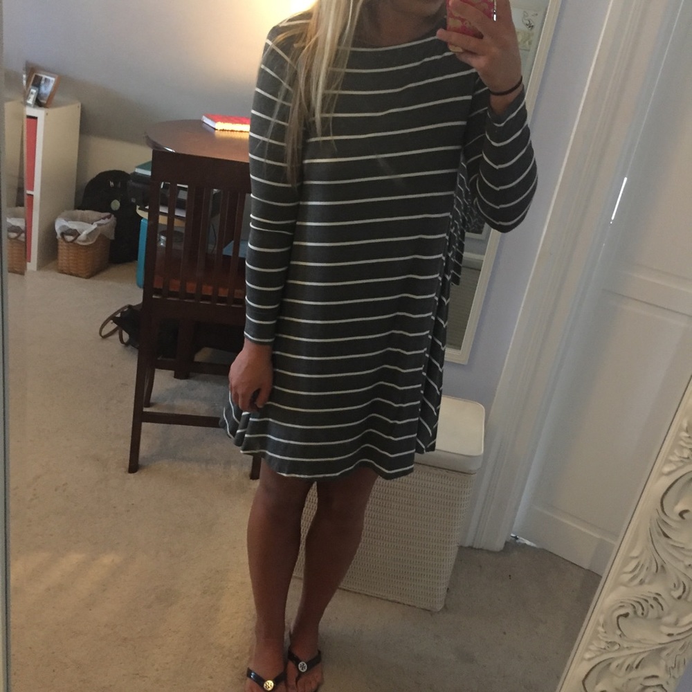 Long Sleeve Striped Dress
