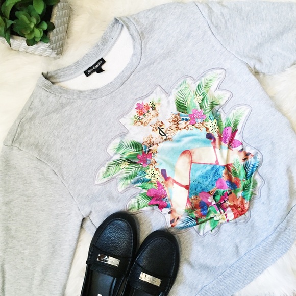 Juicy Couture Jackets & Blazers - *Rare Juicy Couture Paradise Patch Gray Pullover