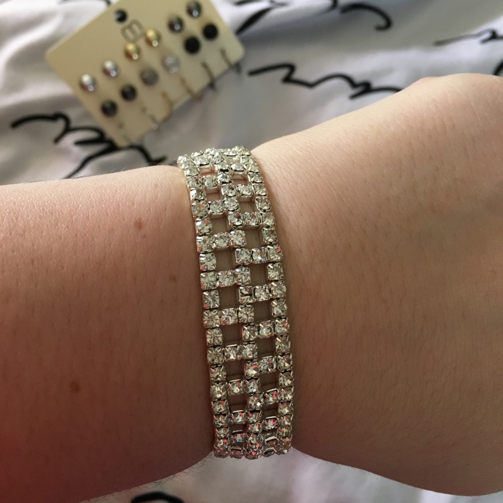 Sterling Silver Diamond Bracelet