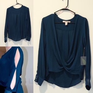 F21 Teal Blouse