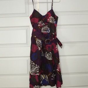Oleg Cassini Silk belted dress
