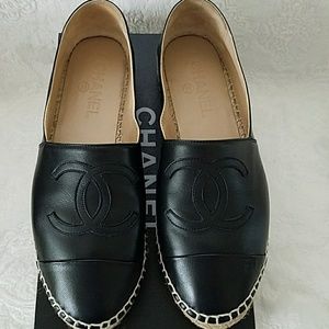 >>>>SOLD <<<<CHANEL Black Espadrilles