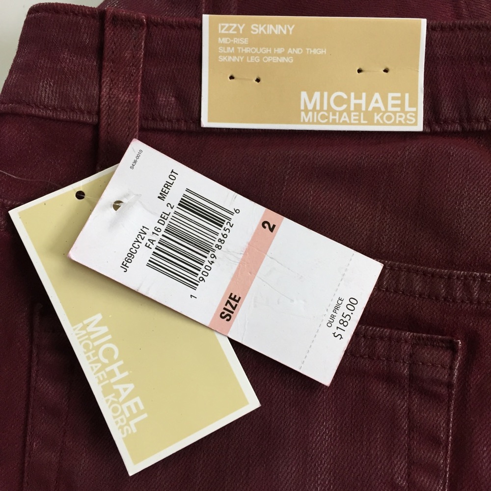 SOLD!🎉HP!!!🎉MK Merlot Izzy Mid-Rise Skinny Jeans - Picture 4 of 4