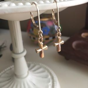 James Avery St. Teresa lever backs in  14K gold