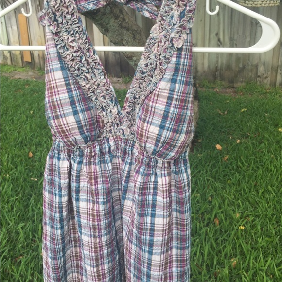 Candie's  Plaided Halter Top -Small - Picture 2 of 4