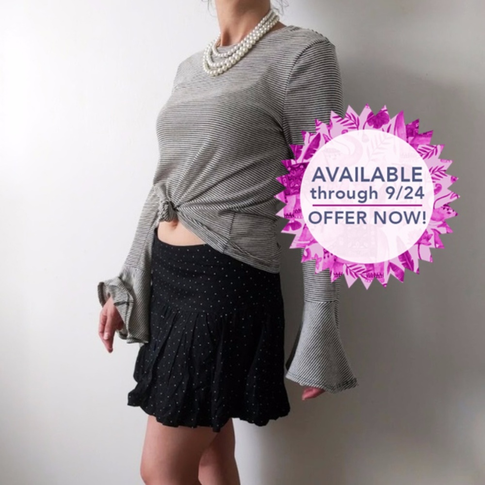 H&M Black skirt w/ white dots AVAIL THRU 9/24