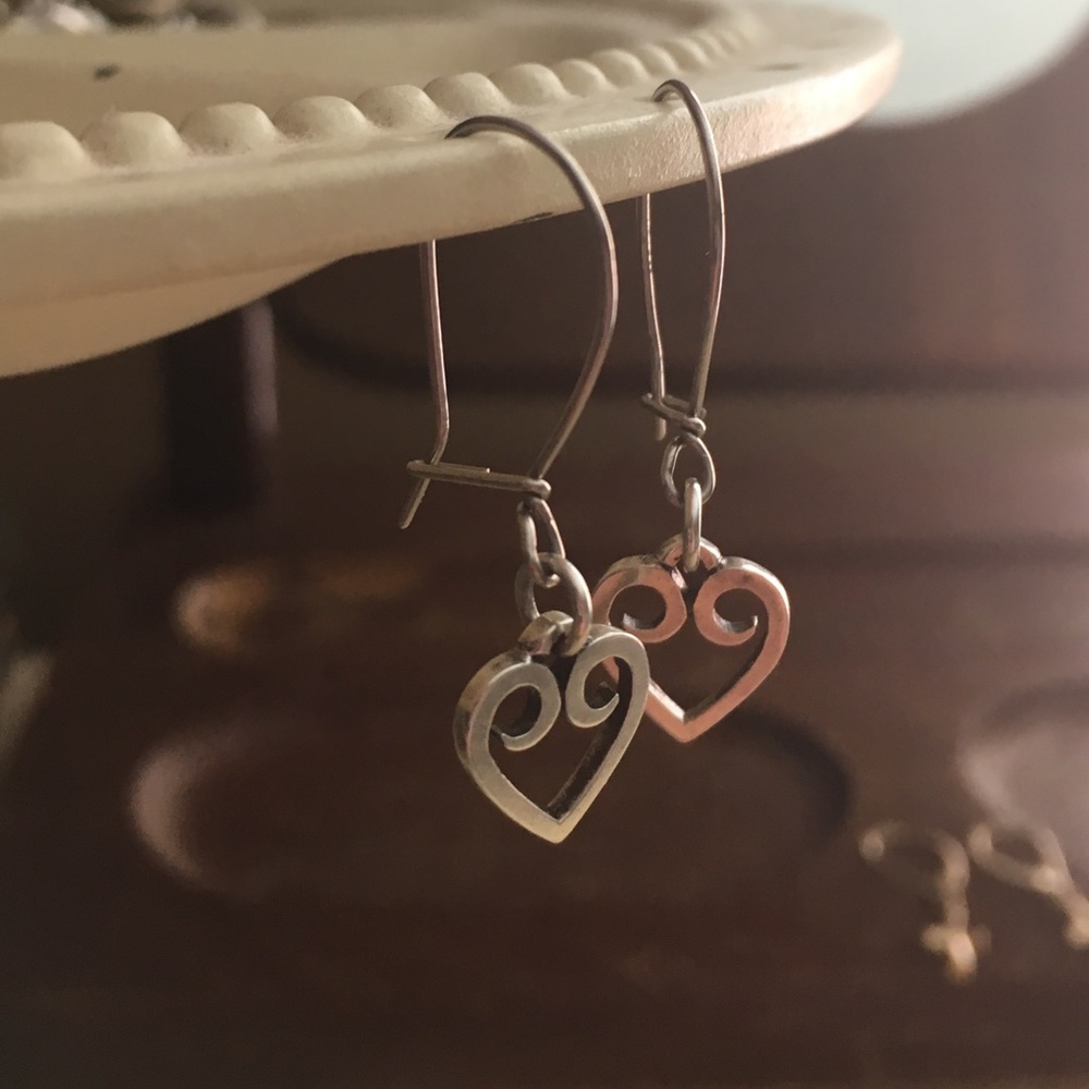 James Avery sterling silver heart earrings ❤