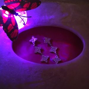 3-Tier Sterling Silver Earrings