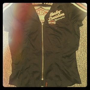 Harley Davidson zip up shirt