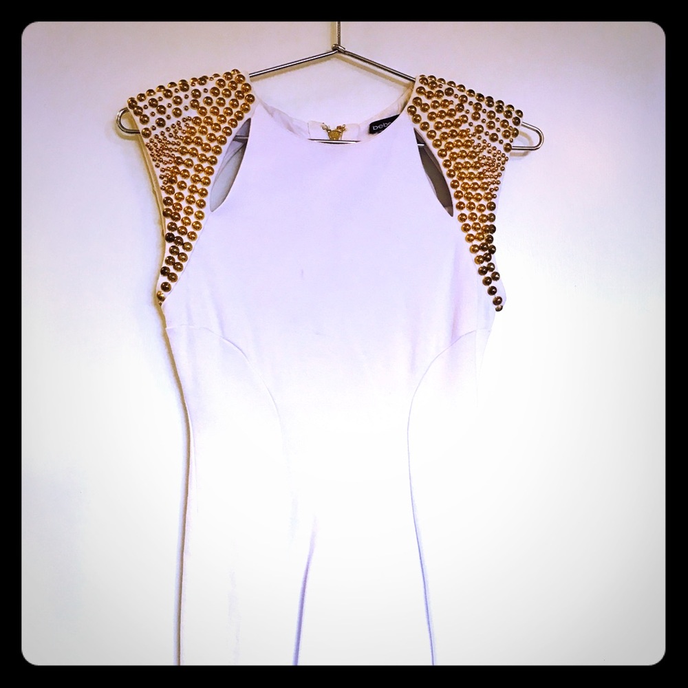 Bebe Sexy White Party Dress (Size S)