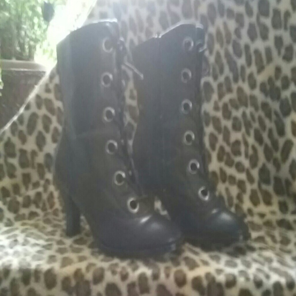 black steampunk boots