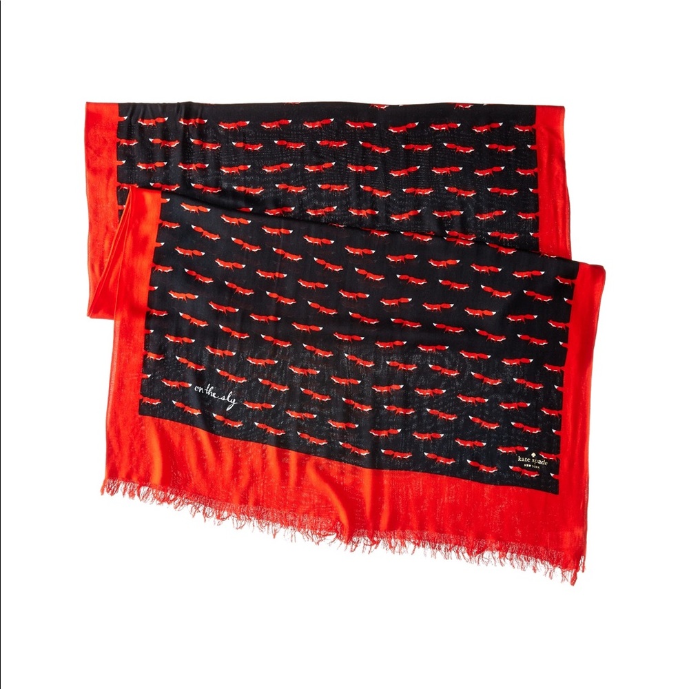 Kate Spade "on the sly" silk scarf
