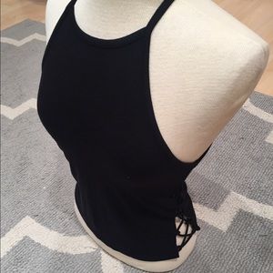 American eagle sexy tank crop lace up top!