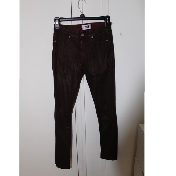 Brown Coated Jeans - Picture 1 of 4