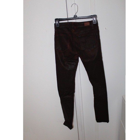 Brown Coated Jeans - Picture 2 of 4