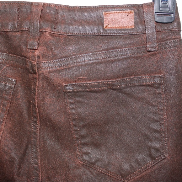 Brown Coated Jeans - Picture 3 of 4