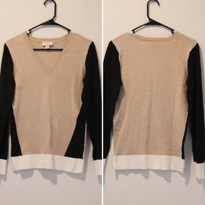 Soft color block sweater by Loft