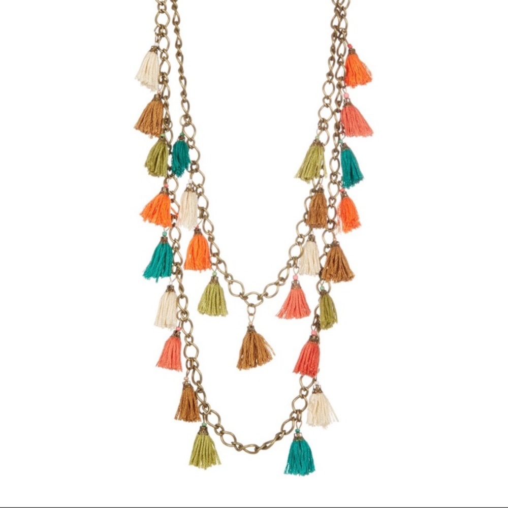 NEW‼️ Multi colored tassel necklace