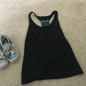 Black tank top with color block on back