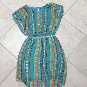 Buttons teal dress