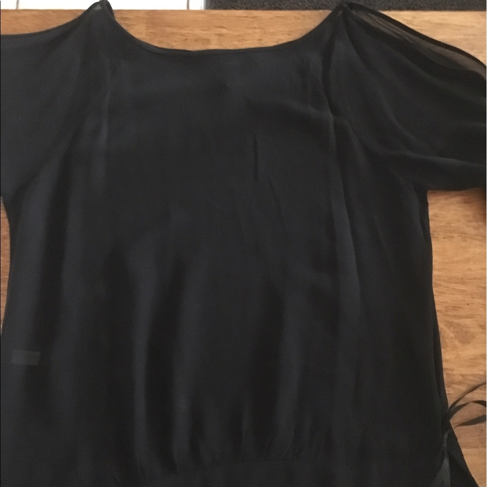 Express Black Scoop Neck Blouse