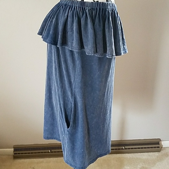 LAST INDIGO OFF THE SHOULDER SUN DRESS - Picture 4 of 6