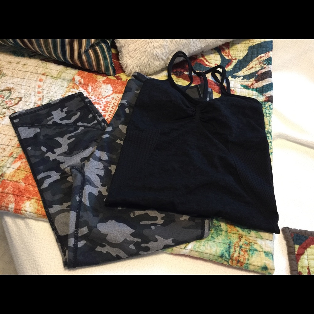 Black Racerback Tank by Zella