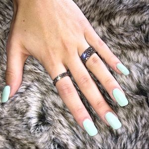Gorgeous Swarovski Crystal Double Band Ring