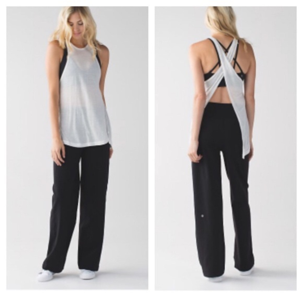 Lululemon black sit in stillness pants size 2