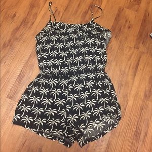 Palm Tree printed romper