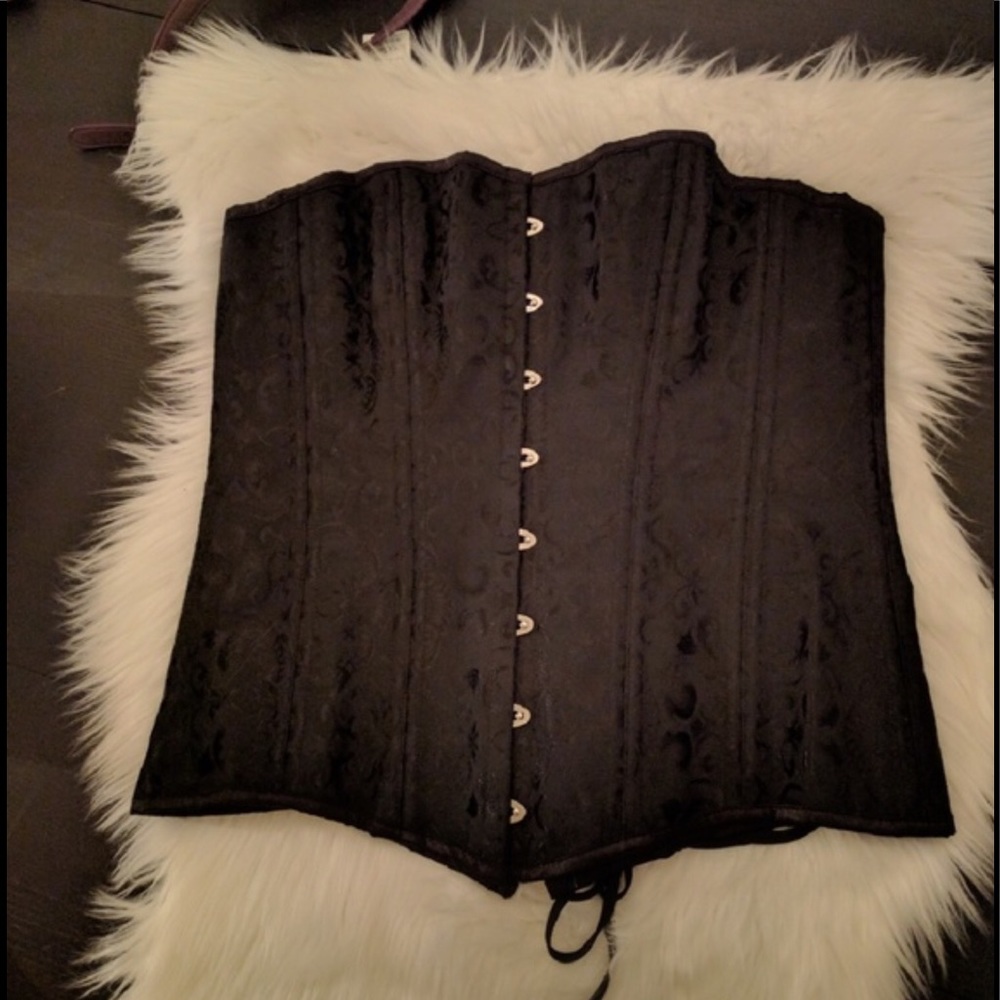 Black Brocade Corset