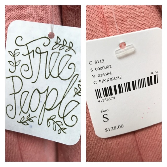 NWT Free People Dress Pink/Peach - Picture 5 of 6