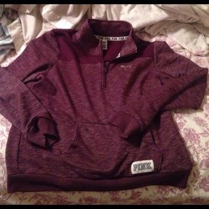 PINK half zip up size large PURPLE! Worn once