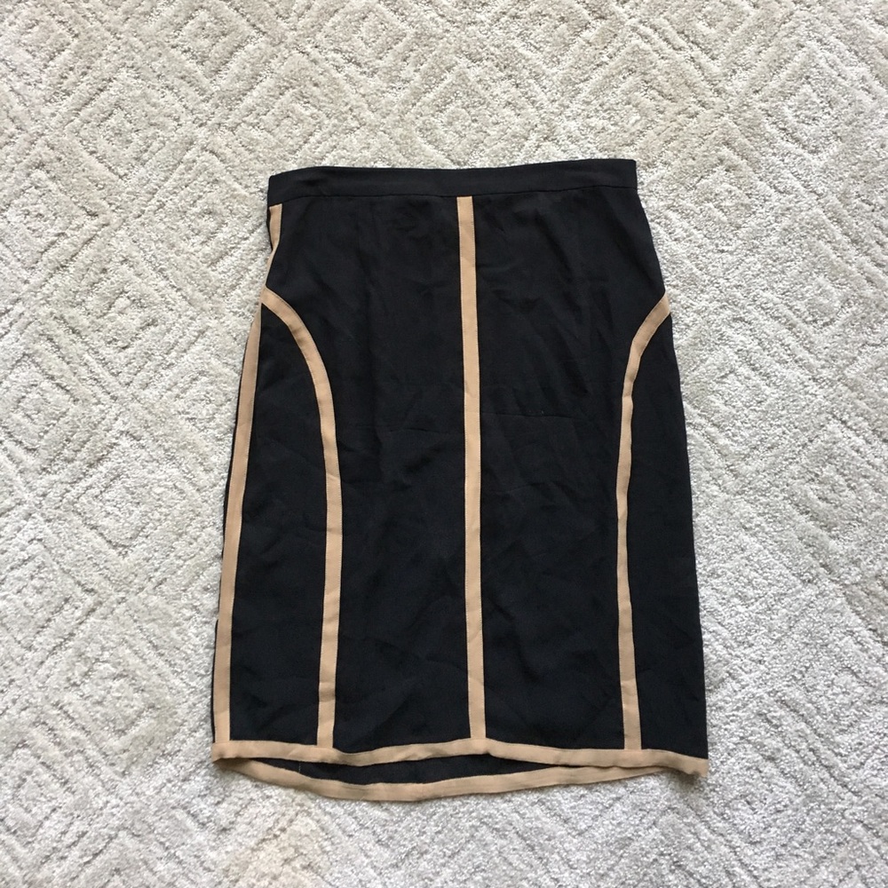Opening ceremony beige and black skirt