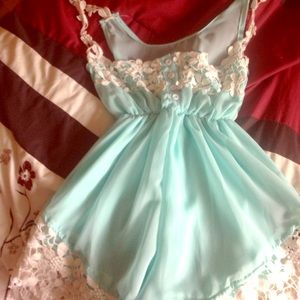 Light baby blue lace jumper