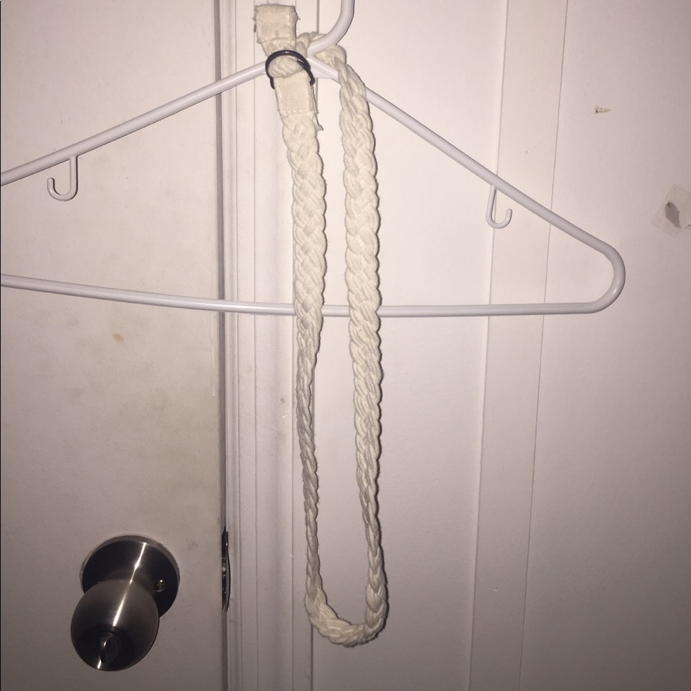 White Braided Belt