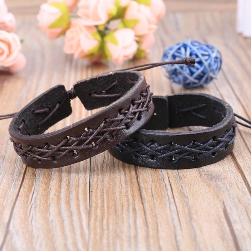 Men Fashion Bracelet Braided Leather Rope women