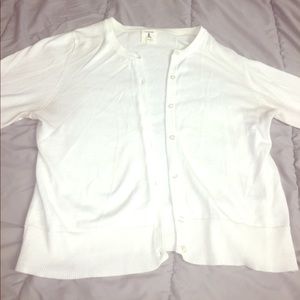 Lands end white kids white sweater