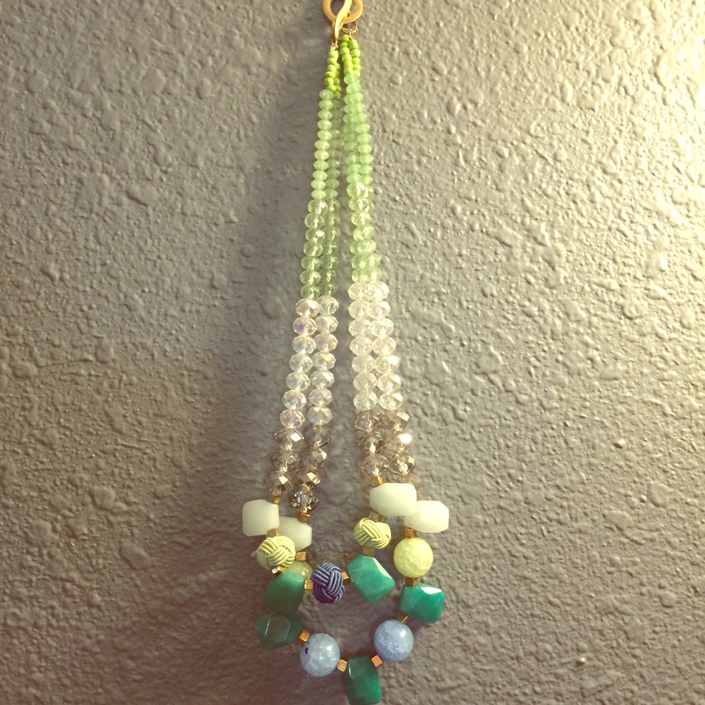 Anthropologie stone and crystal necklace