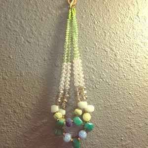 Anthropologie stone and crystal necklace