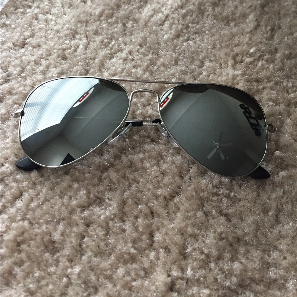 Ray Ban aviator sunglasses W3275 metal silver