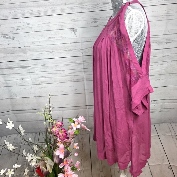 NWT Free People Cold Shoulder Top Pink - Picture 6 of 10