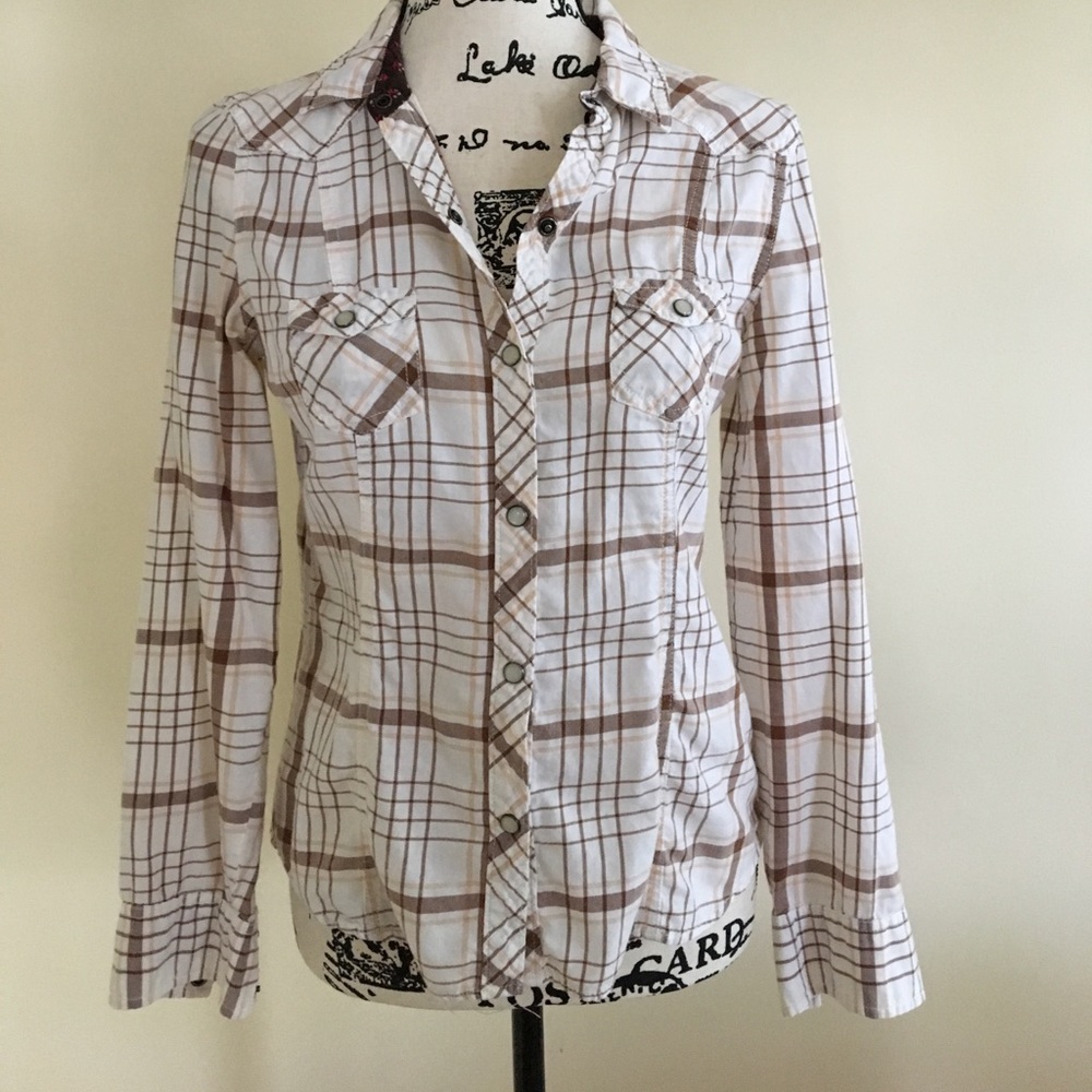 Old Navy plaid button down