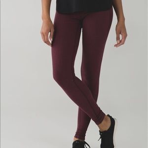 Lululemon Wine Berry Stripe Cotton Wunder