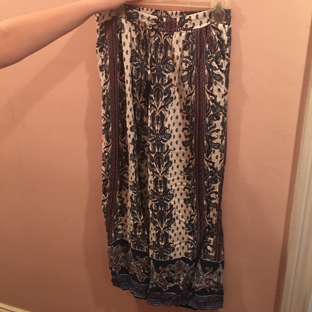 Boho print foley pants