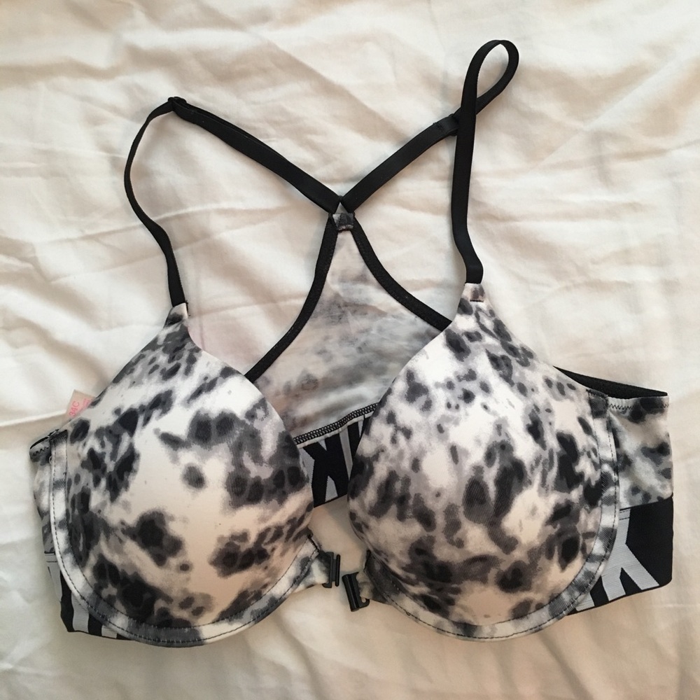 Pink push-up bra