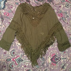 Light crochet long sleeve shirt!