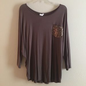 Sequin Pocket Top