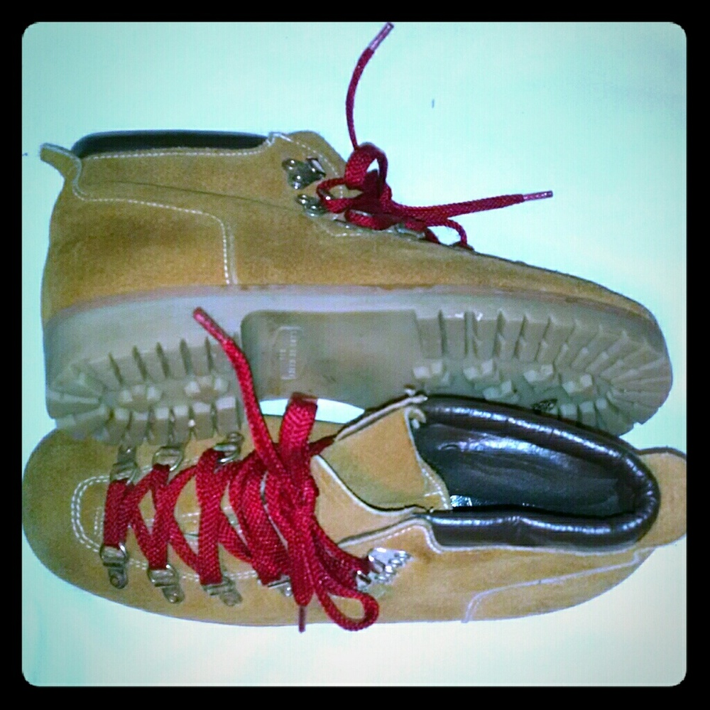 Vintage rare suede leather hiking boots shoes